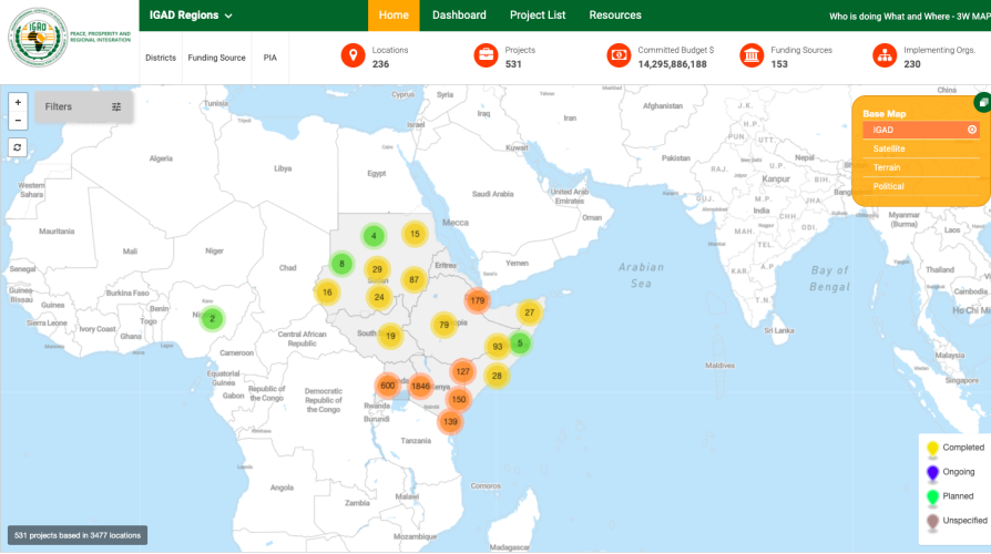 Visualizing Drought Risk in East Africa through the IGAD 3W Map